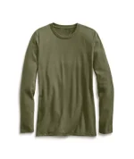 a long sleeved green shirt